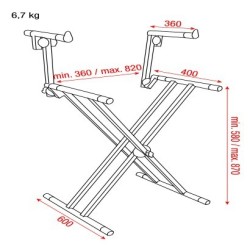 Keyboard Stand Double Layer MKII