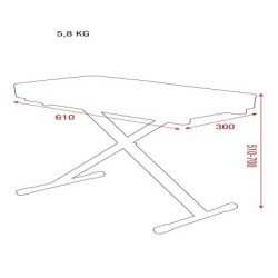 Keyboard Bench Pro Acciaio 510  700 mm