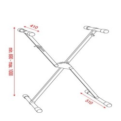 Keyboard Stand telaio singolo, piede staccabile