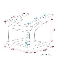 19 Inch Rack Metal Con caricamento superiore regolabile