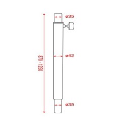 Mammoth Distance Tube 90    128 cm, 50 kg, 35 mm