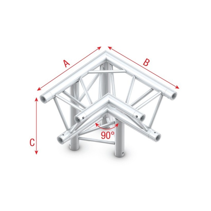 Deco  22 Triangle truss    down left, apex down ALM34    90 corner