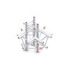 Pro  30 Triangle F Truss    3  way horizontal    50 cm ATF36sp    90  corner    silver    F