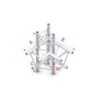 Pro  30 Triangle F Truss    T  Cross vertical 3  way, apex up    50 cm ATF35Bsp    90  corner    silver    F