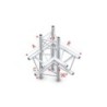 Pro  30 Triangle F Truss    T  Cross 3  way vertical, apex up    50 cm ATF37sp    90  corner    silver    F