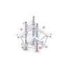 Pro  30 Triangle F Truss    T  Cross + up/down 5  way    50 cm ATF51sp    90  corner    silver    F