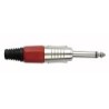 6.3 mm Jack Plug Mono Nickel housing Cappuccio finale rosso