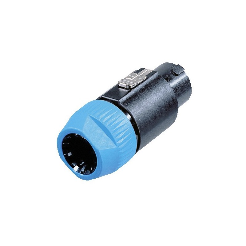 speakON 8P Plug, female Alloggiamento nero, cappuccio blu