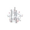 Pro  30 Triangle P Truss    T  Cross vertical 3  way, apex up    50 cm ATB35Bsp    90  corner    silver    P