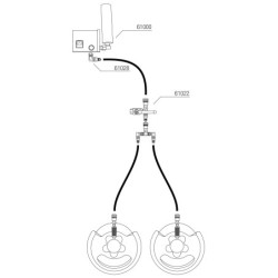 COâ Bottle to 3/8 Q  Lock Adapter Sistema chiuso