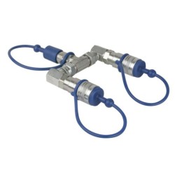 COâ 3/8 Q  Lock 2  way Splitter Sistema chiuso