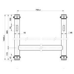 H  Downrigger Alluminio (FT/FQ)