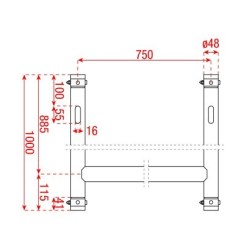 H  Downrigger Alluminio (FT/FQ)