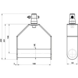 Single Downrigger Alluminio (GT/GQ)