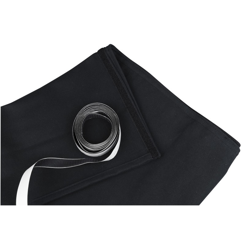 Skirt for Stage Elements Black, unpleated 6 m (L)    1 m (H), Nero