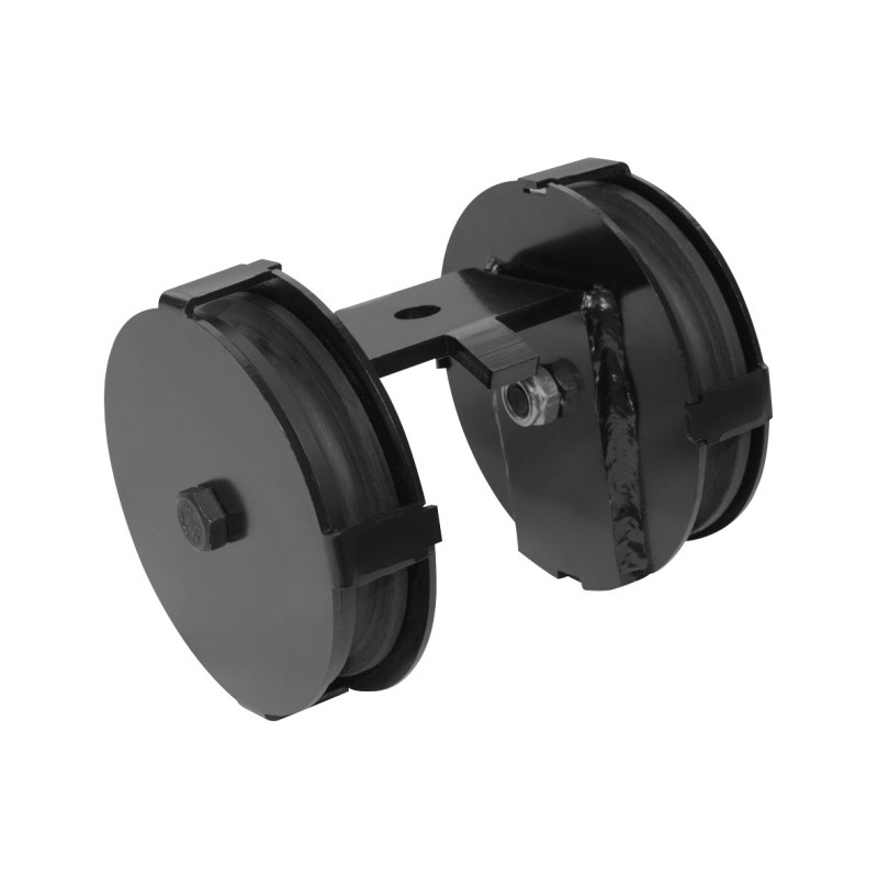 Eurotrack    Double Wheel Pulley Nero