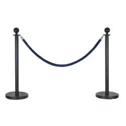 Round Top Cord Pole Nero