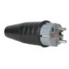 Rubber Schuko Connector Male Grigio, 240 V, CEE 7/VII, 16 A