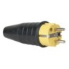 Rubber Schuko Connector Male Giallo, 240 V, CEE 7/VII, 16 A