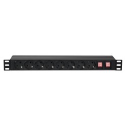 19" 1U Main Power Strip 16...