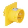 CEE 16 A/110 V 4P Socket    male, yellow Giallo, IP44