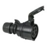 CEE 16 A/400 V 5  pin Plug female Nero, Turbo |Twist, IP44