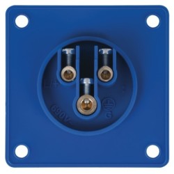 CEE 16 A/240 V    3  pin Socket male Blu, IP44