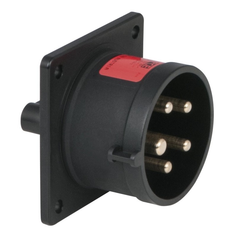 CEE 16 A/400 V 5  pin Socket male Nero, IP44