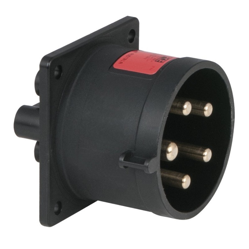 CEE 32 A/400 V 5  pin Socket male Nero, IP44