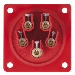 CEE 32 A/400 V 5  pin Socket male Rosso, IP44