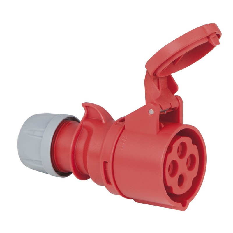 CEE 16 A/400 V 4  pin Plug female Rosso, IP44