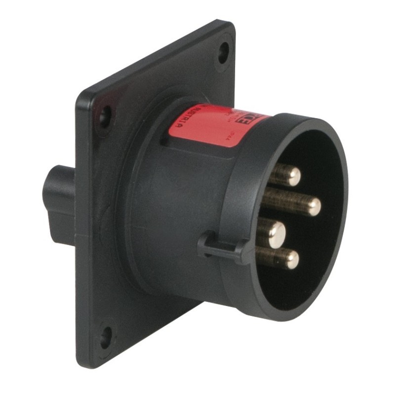 CEE 16 A/400 V 4  pin Socket male Nero, IP44