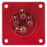 CEE 16 A/400 V    4P Plug female Rosso, IP44