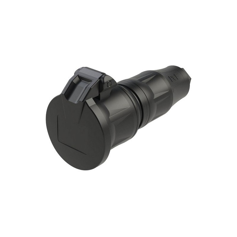 Rubber Schuko Connector Female Nero