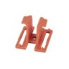 Mounting clip double for 4  pin and 5  pin cable connector Rosso