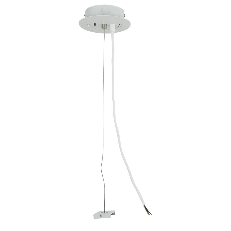 3  Phase Ceiling Suspension Kit with 230V AC wire Bianco (RAL9003)    Con cavo in acciaio max. 1500 mm