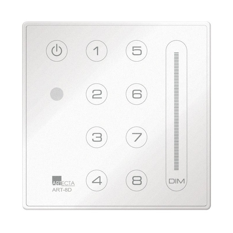 Domotion ART  8D controller a 8 canali, Bianco