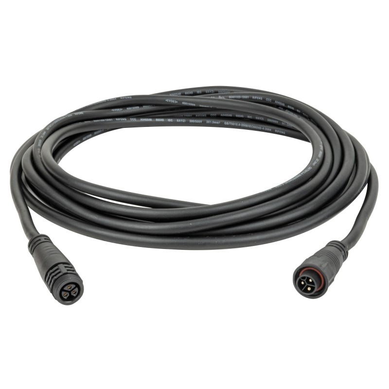 IP67 Power Extension Cable Waterproof    nero    10 m