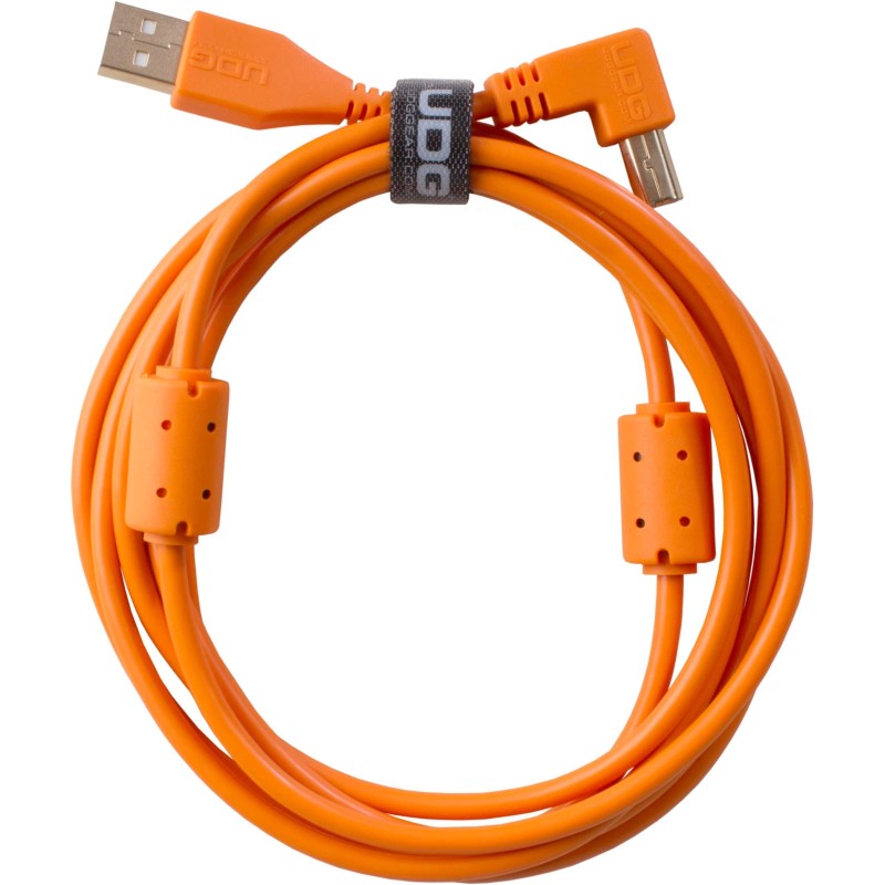 U95004OR  ULTIMATE AUDIO CABLE USB 2.0 AB ORANGE ANGLED 1M