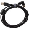 U95004BL  ULTIMATE AUDIO CABLE USB 2.0 AB BLACK ANGLED 1M