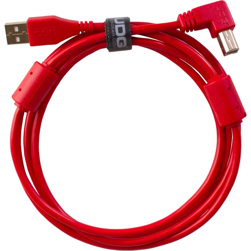 U95005RD  ULTIMATE AUDIO CABLE USB 2.0 AB RED ANGLED 2M