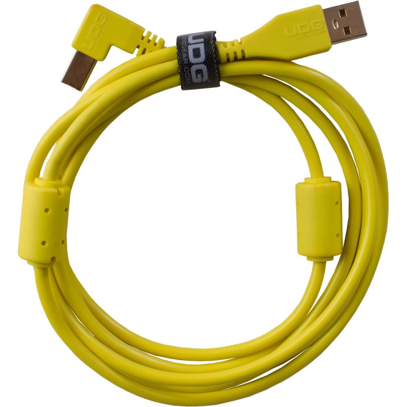 U95005YL  ULTIMATE AUDIO CABLE USB 2.0 AB YELLOW ANGLED 2M