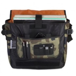 U9450BC/OR  ULTIMATE COURIERBAG BLACK CAMO, ORANGE INSIDE