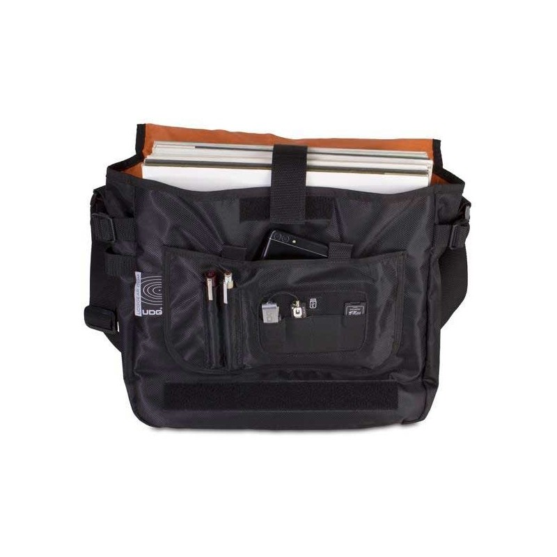 U9450BL/OR  ULTIMATE COURIERBAG  BLACK, ORANGE INSIDE