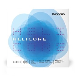 H510 3/4M SET DI CORDE D'ADDARIO HELICORE PER VIOLONCELLO, SCALA 3/4, TENSIONE MEDIA