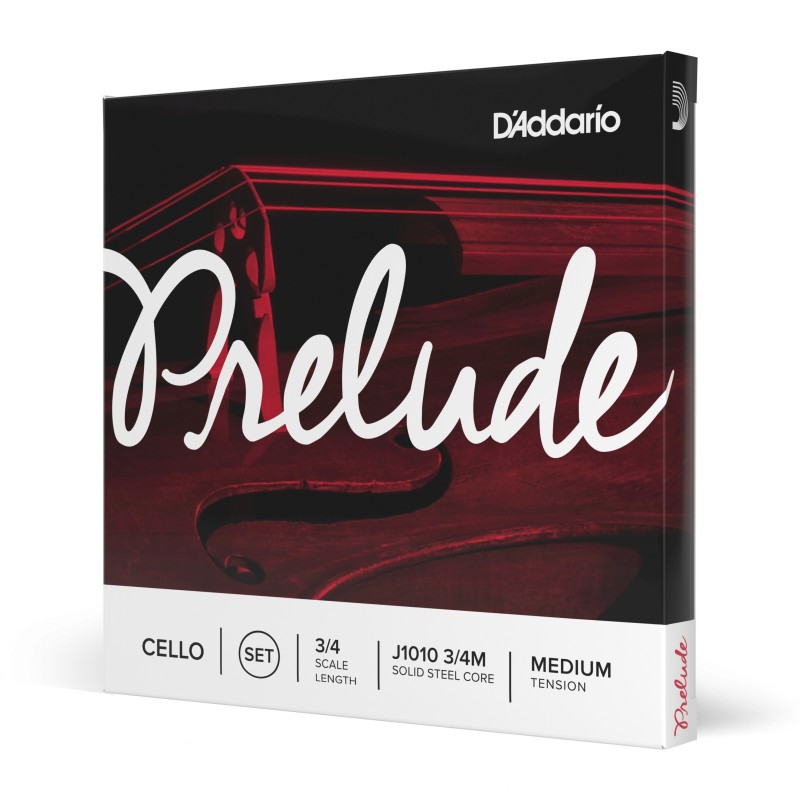 J1010 3/4M SET DI CORDE D'ADDARIO PRELUDE PER VIOLONCELLO, SCALA 3/4, TENSIONE MEDIA