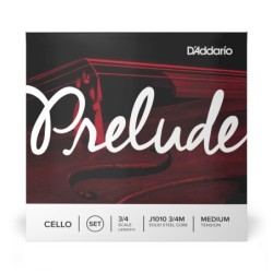 J1010 3/4M SET DI CORDE D'ADDARIO PRELUDE PER VIOLONCELLO, SCALA 3/4, TENSIONE MEDIA