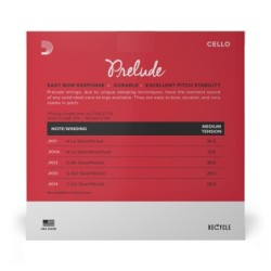 J1010 4/4M SET DI CORDE D'ADDARIO PRELUDE PER VIOLONCELLO, SCALA 4/4, TENSIONE MEDIA