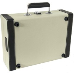 GIRADISCHI RETRÒ SUITCASE CON REGISTRAZIONE BT E USB/SD -CREMA