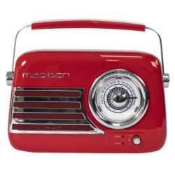 MADISON-RETRORADIO BT/USB/FM - ROSSO